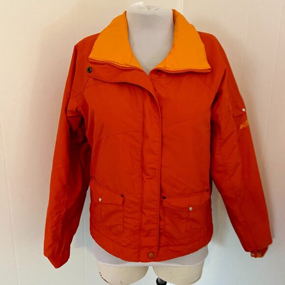 Columbia Western Lmd Edition Reversible Jacket Pearl Snap Orange Med VTG Coat - Picture 9 of 16